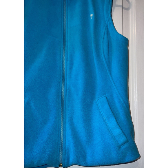 Lilly Pulitzer Swift Full Zip Fleece Vest Jacket (Blue) size Small - Picture 3 of 5